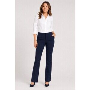 NYDJ Slim Trouser Pants Ponte Knit Lift Tuck Oxford Navy Size 12 Career NWT